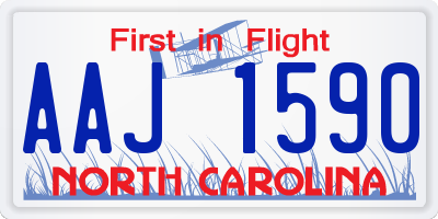 NC license plate AAJ1590