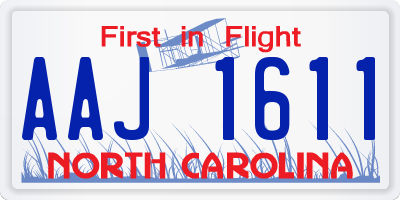 NC license plate AAJ1611