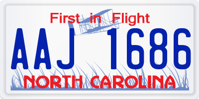 NC license plate AAJ1686