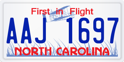 NC license plate AAJ1697