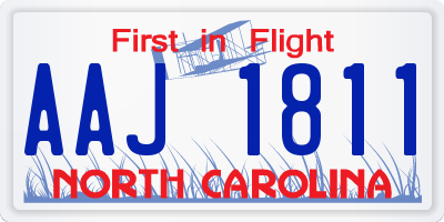 NC license plate AAJ1811