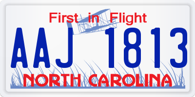 NC license plate AAJ1813