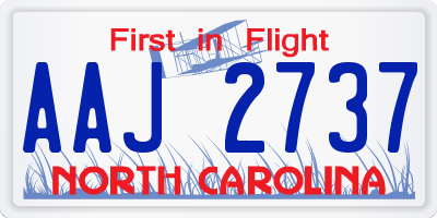 NC license plate AAJ2737