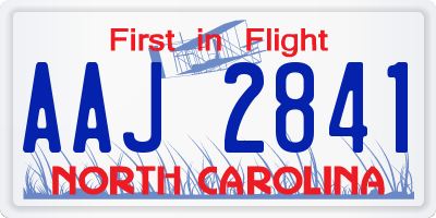 NC license plate AAJ2841
