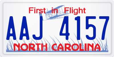 NC license plate AAJ4157