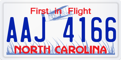 NC license plate AAJ4166