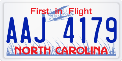 NC license plate AAJ4179