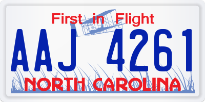 NC license plate AAJ4261