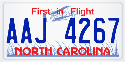 NC license plate AAJ4267