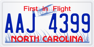 NC license plate AAJ4399