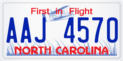 NC license plate AAJ4570