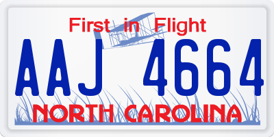 NC license plate AAJ4664
