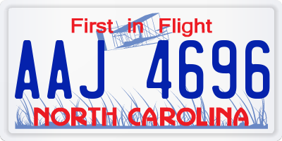 NC license plate AAJ4696