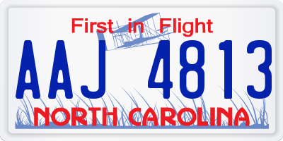 NC license plate AAJ4813