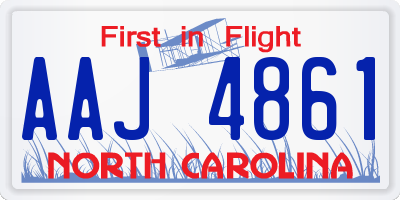 NC license plate AAJ4861