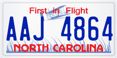 NC license plate AAJ4864
