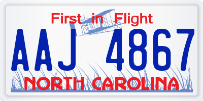 NC license plate AAJ4867