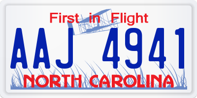 NC license plate AAJ4941