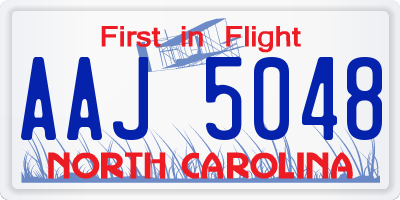 NC license plate AAJ5048