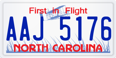 NC license plate AAJ5176