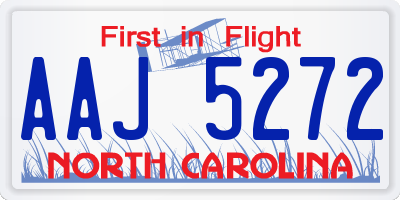 NC license plate AAJ5272