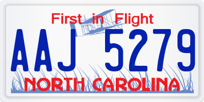 NC license plate AAJ5279
