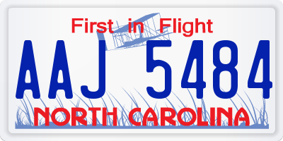 NC license plate AAJ5484