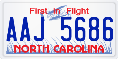 NC license plate AAJ5686