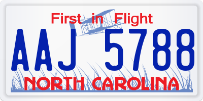 NC license plate AAJ5788