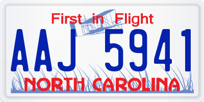 NC license plate AAJ5941
