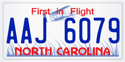 NC license plate AAJ6079