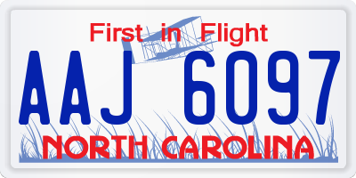 NC license plate AAJ6097