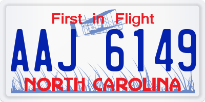 NC license plate AAJ6149
