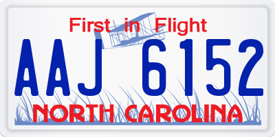 NC license plate AAJ6152