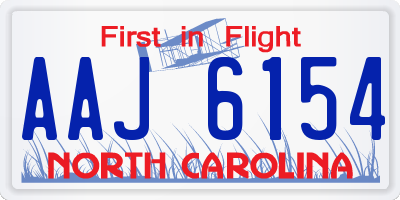 NC license plate AAJ6154