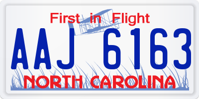 NC license plate AAJ6163