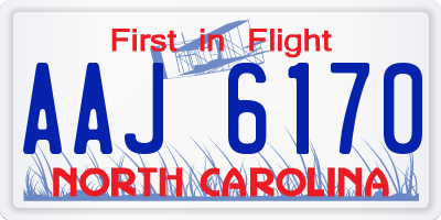 NC license plate AAJ6170