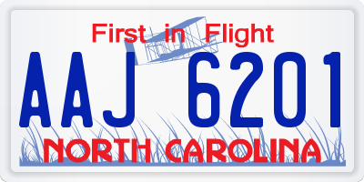 NC license plate AAJ6201