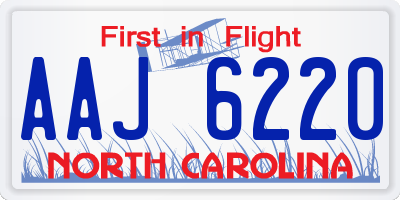 NC license plate AAJ6220
