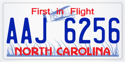 NC license plate AAJ6256