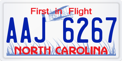 NC license plate AAJ6267