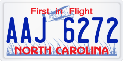NC license plate AAJ6272
