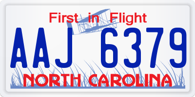 NC license plate AAJ6379