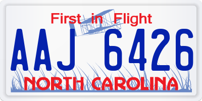 NC license plate AAJ6426