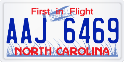NC license plate AAJ6469