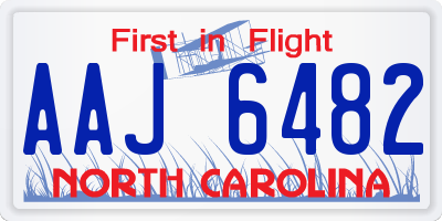 NC license plate AAJ6482