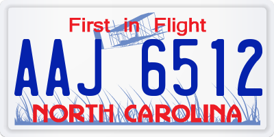 NC license plate AAJ6512
