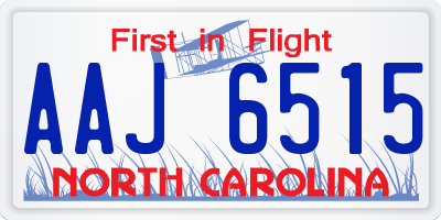 NC license plate AAJ6515