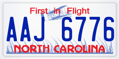 NC license plate AAJ6776