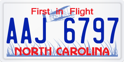NC license plate AAJ6797